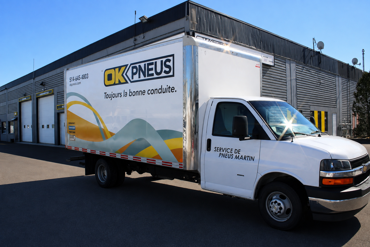 Camion de service OK Pneus — Service de Pneus Martin